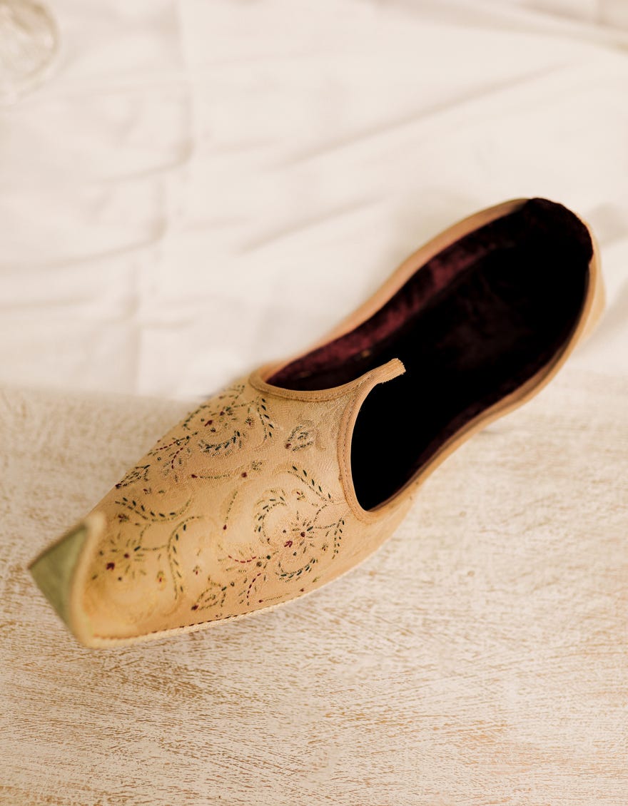 Beige Blended Khussa | Jjkh-585