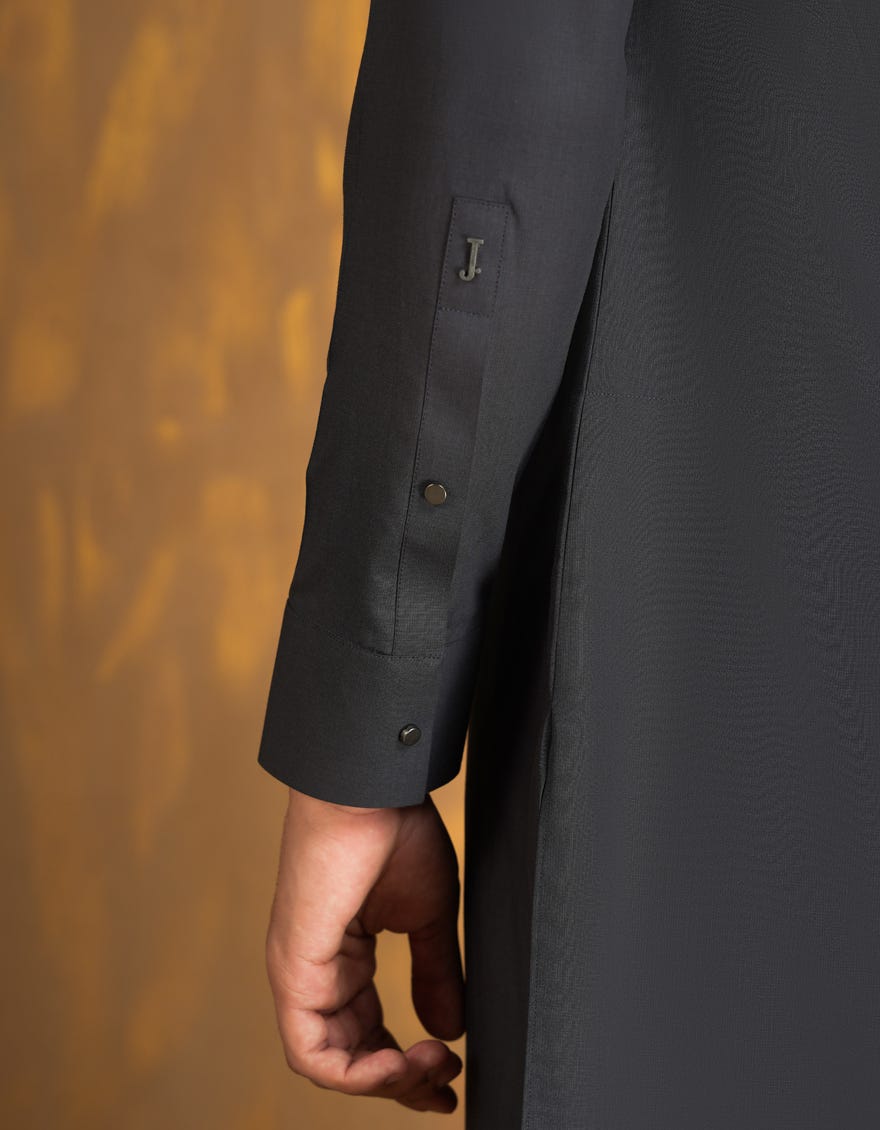 GREY BLENDED KURTA PAJAMA | JJKP-A-33091