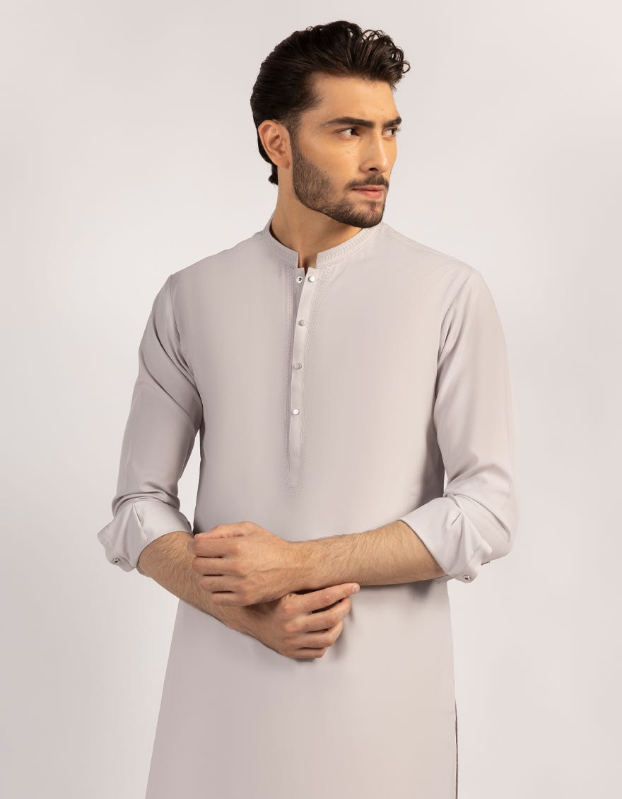 LIGHT PURPLE SEMI-FORMAL KURTA TROUSERS