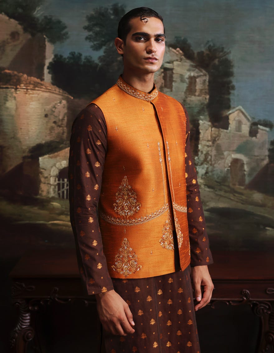 rust-poly-cotton-kurta-trousers-jjkpvca48265