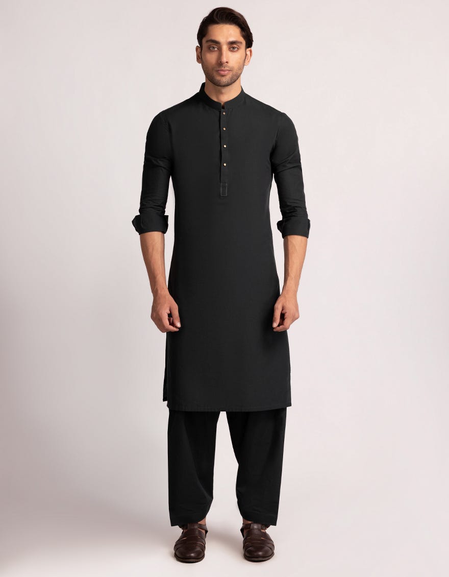 dark-green-blended-casual-kameez-shalwar-jjksa33635