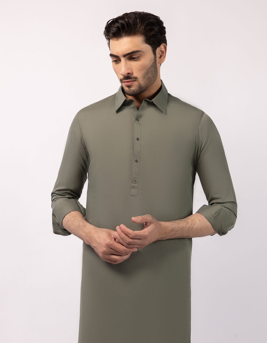 GREEN CASUAL KAMEEZ SHALWAR