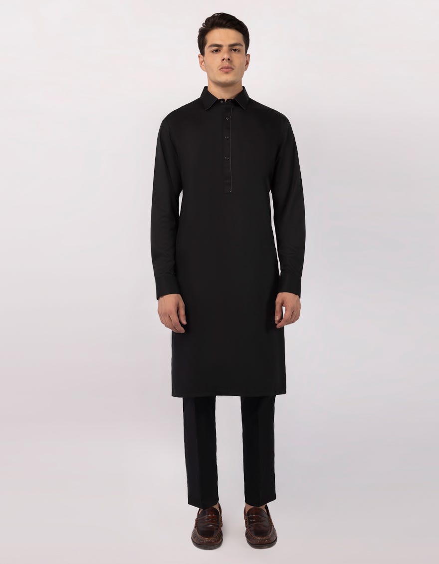 BLACK CASUAL KAMEEZ SHALWAR