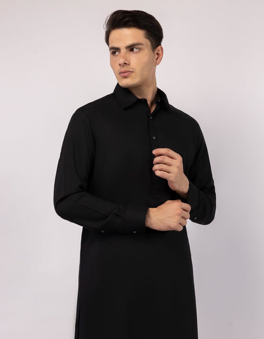 BLACK CASUAL KAMEEZ SHALWAR