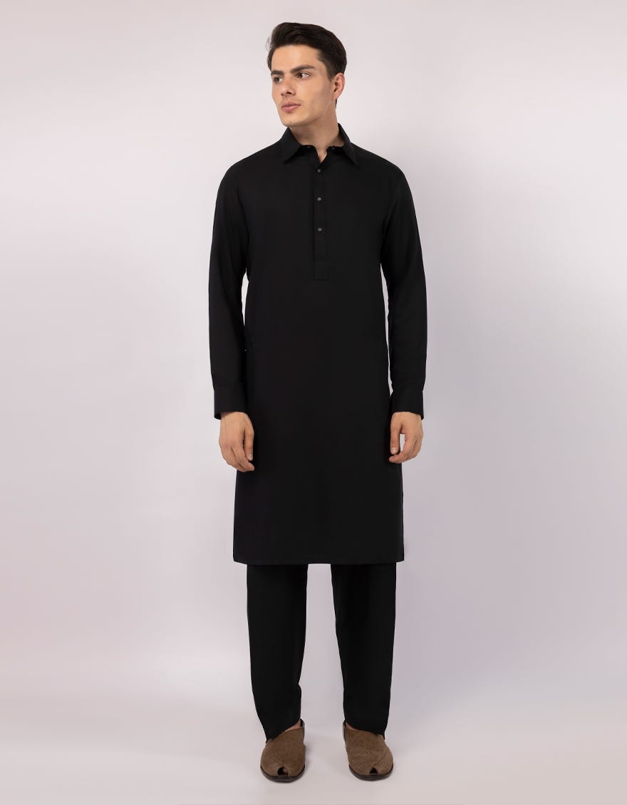 BLACK CASUAL KAMEEZ SHALWAR
