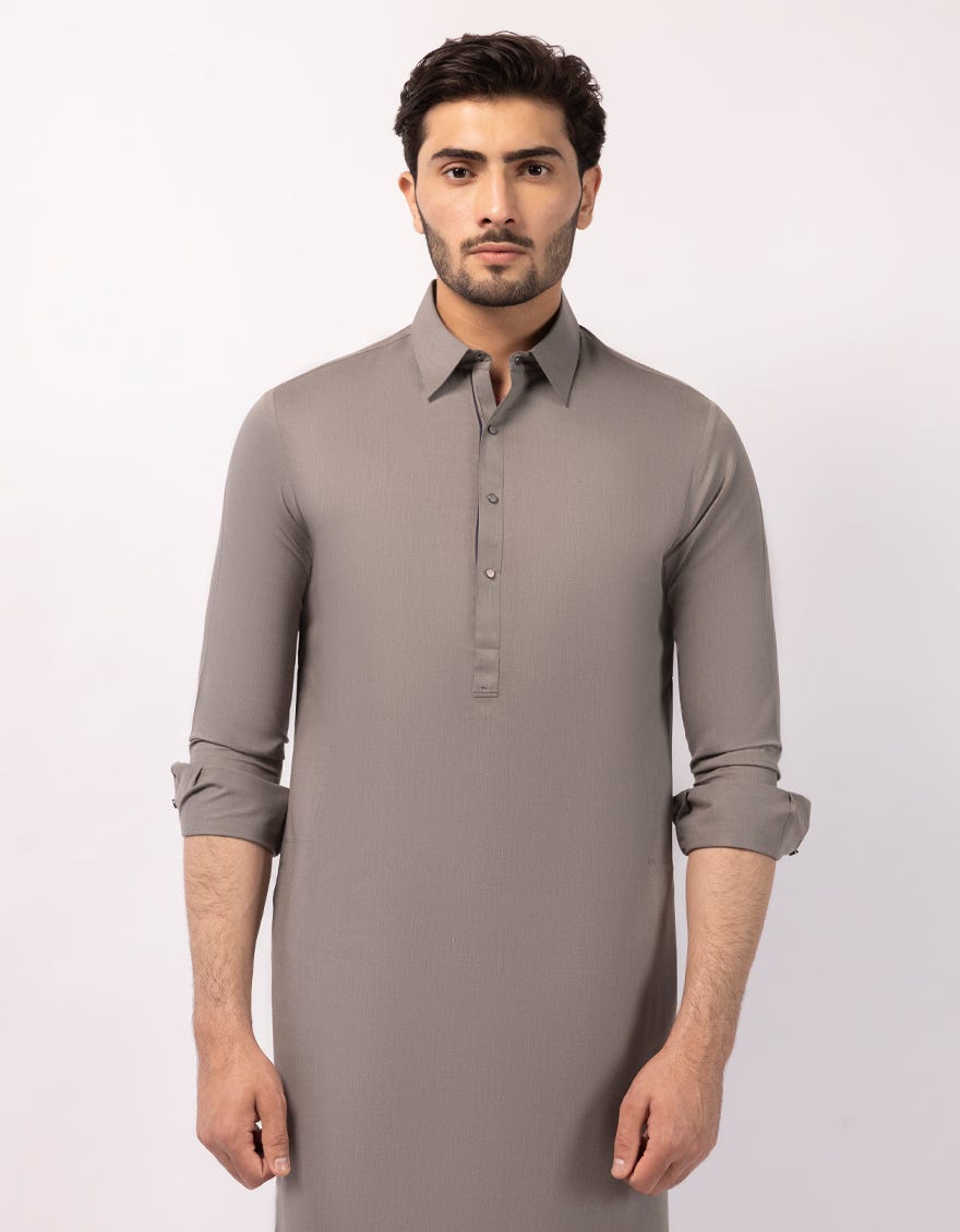 GREY CASUAL KAMEEZ SHALWAR