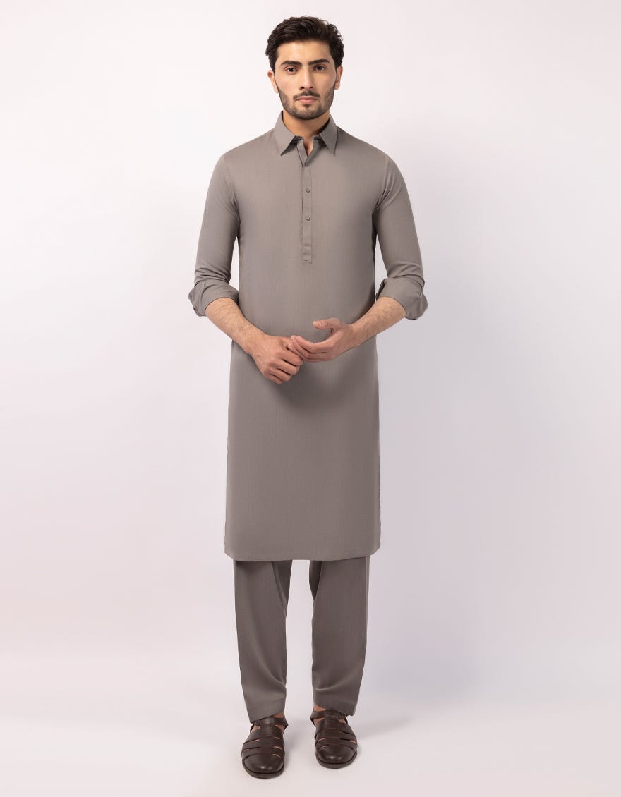 GREY CASUAL KAMEEZ SHALWAR
