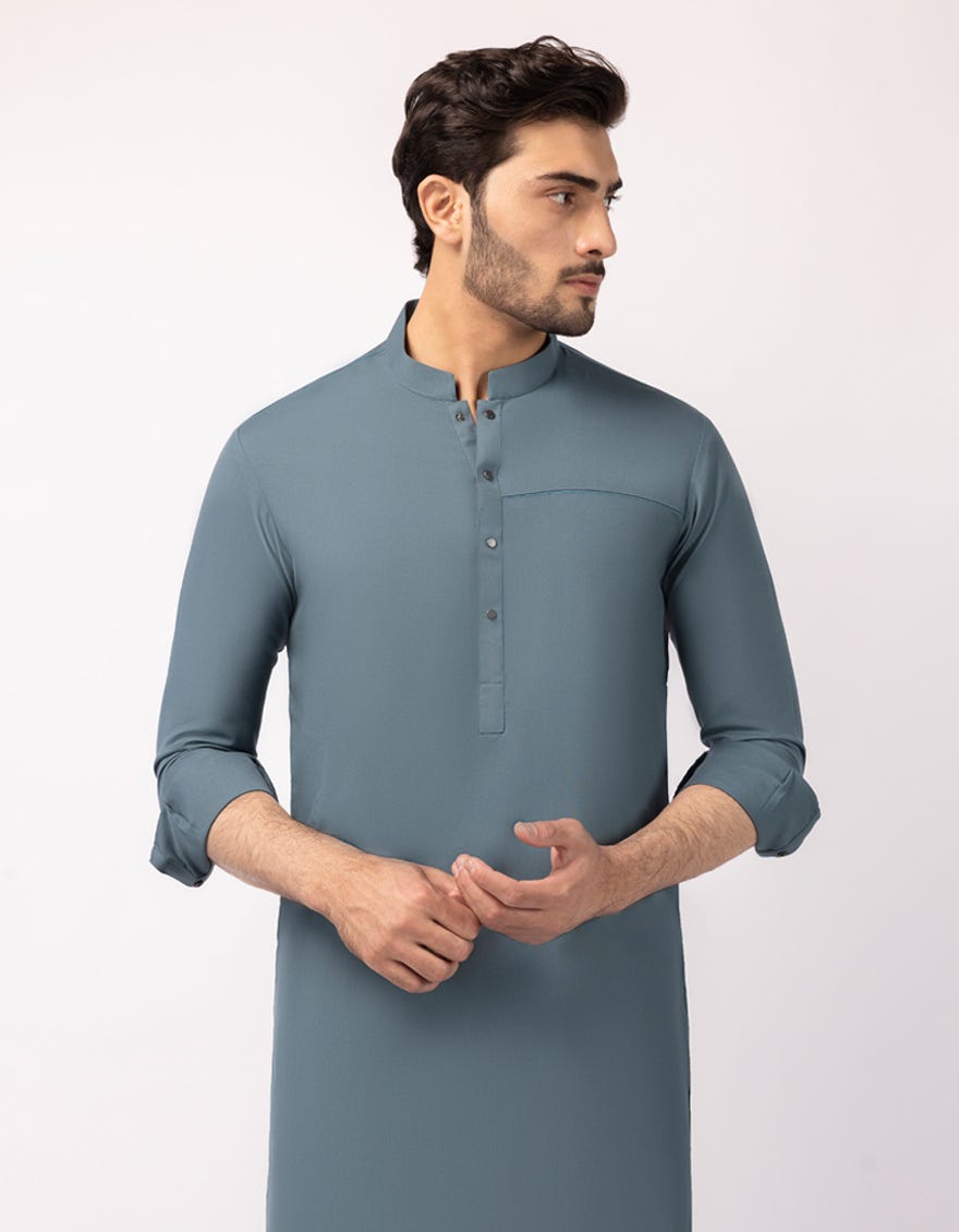 DULL GREEN CASUAL KAMEEZ SHALWAR
