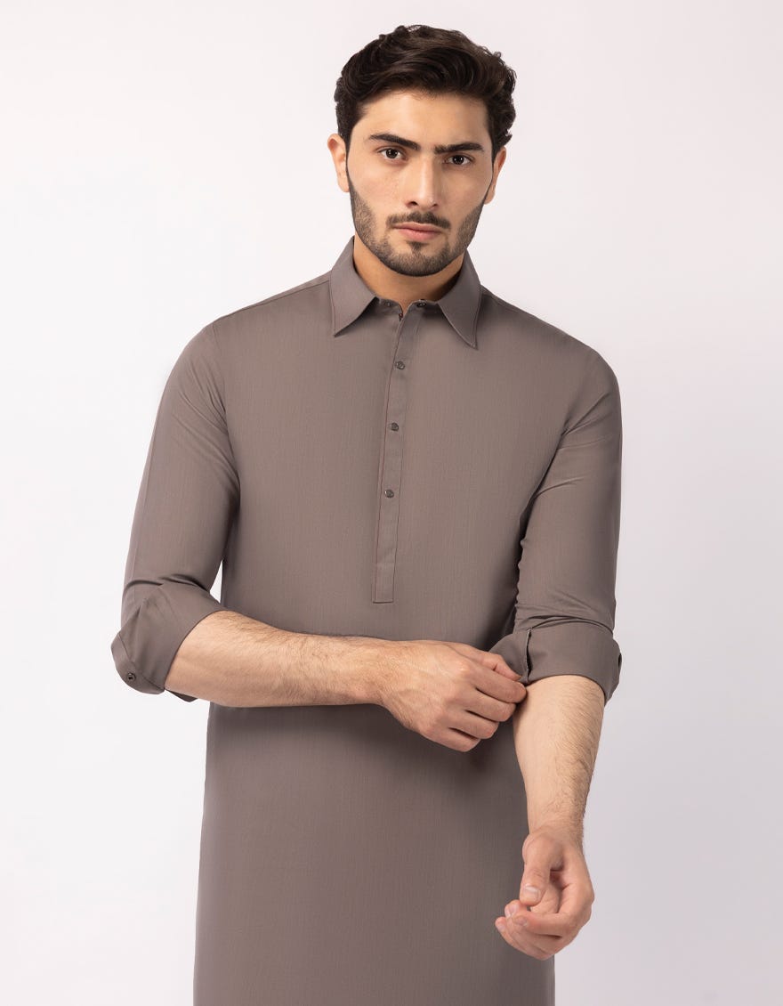 LIGHT BROWN CASUAL KAMEEZ SHALWAR