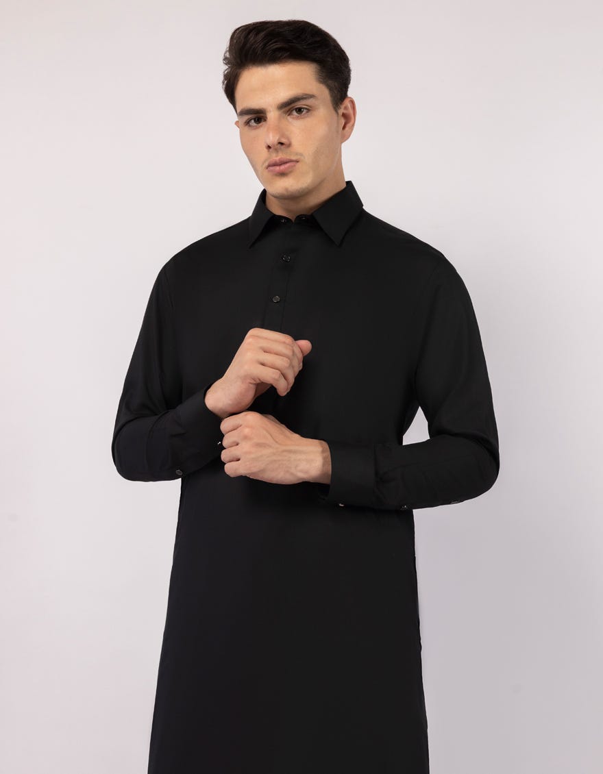 BLACK CASUAL KAMEEZ SHALWAR