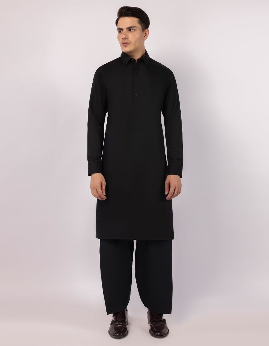 BLACK CASUAL KAMEEZ SHALWAR