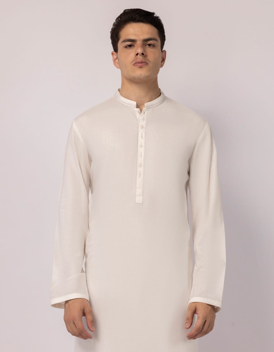 OFF WHITE FORMAL KAMEEZ SHALWAR