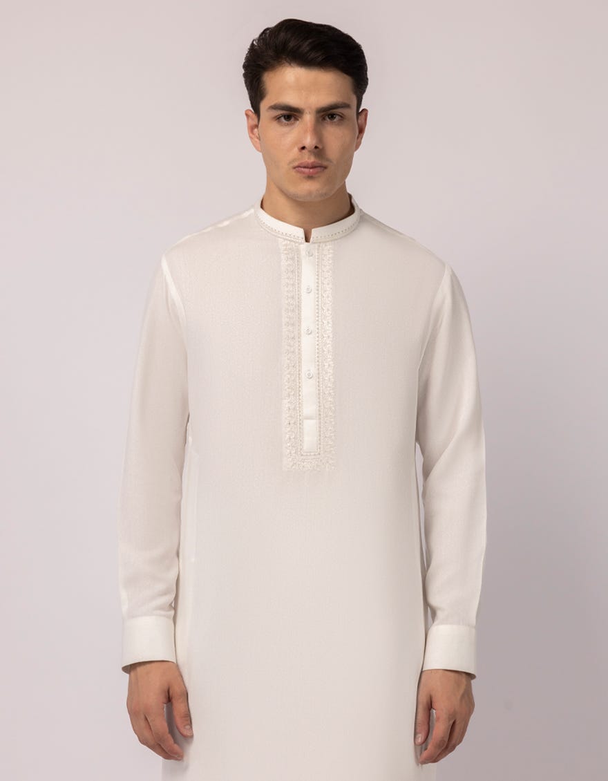 OFF WHITE FORMAL KAMEEZ SHALWAR