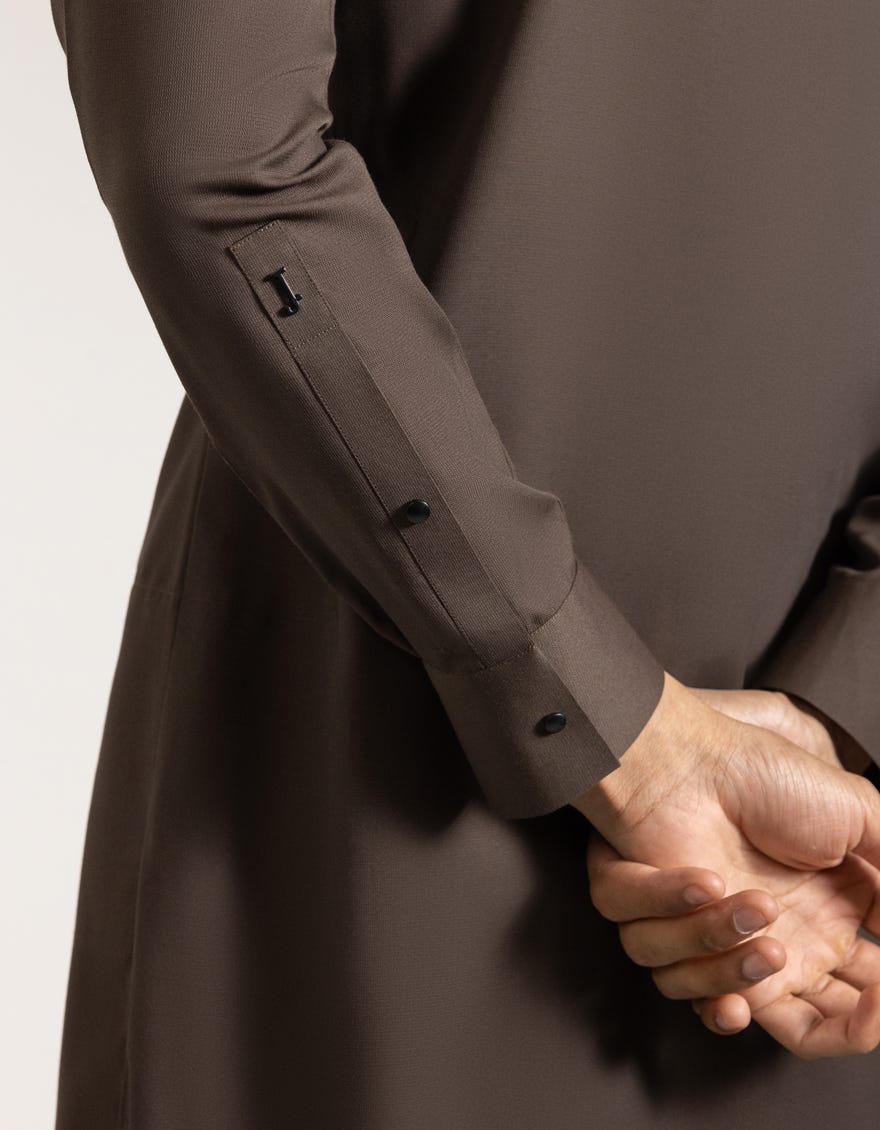 BROWN BLENDED SEMI-FORMAL KAMEEZ SHALWAR