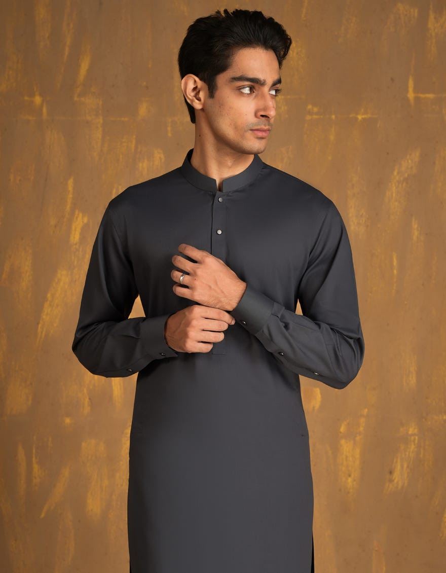 GREY SIGNATURE KAMEEZ SHALWAR | JJKS-A-80001
