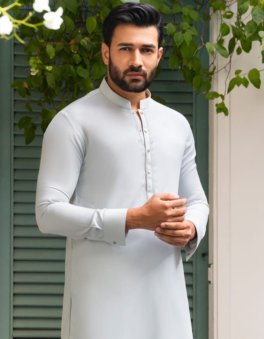 DULL SKY BLENDED KAMEEZ SHALWAR | JJKS-A-90506
