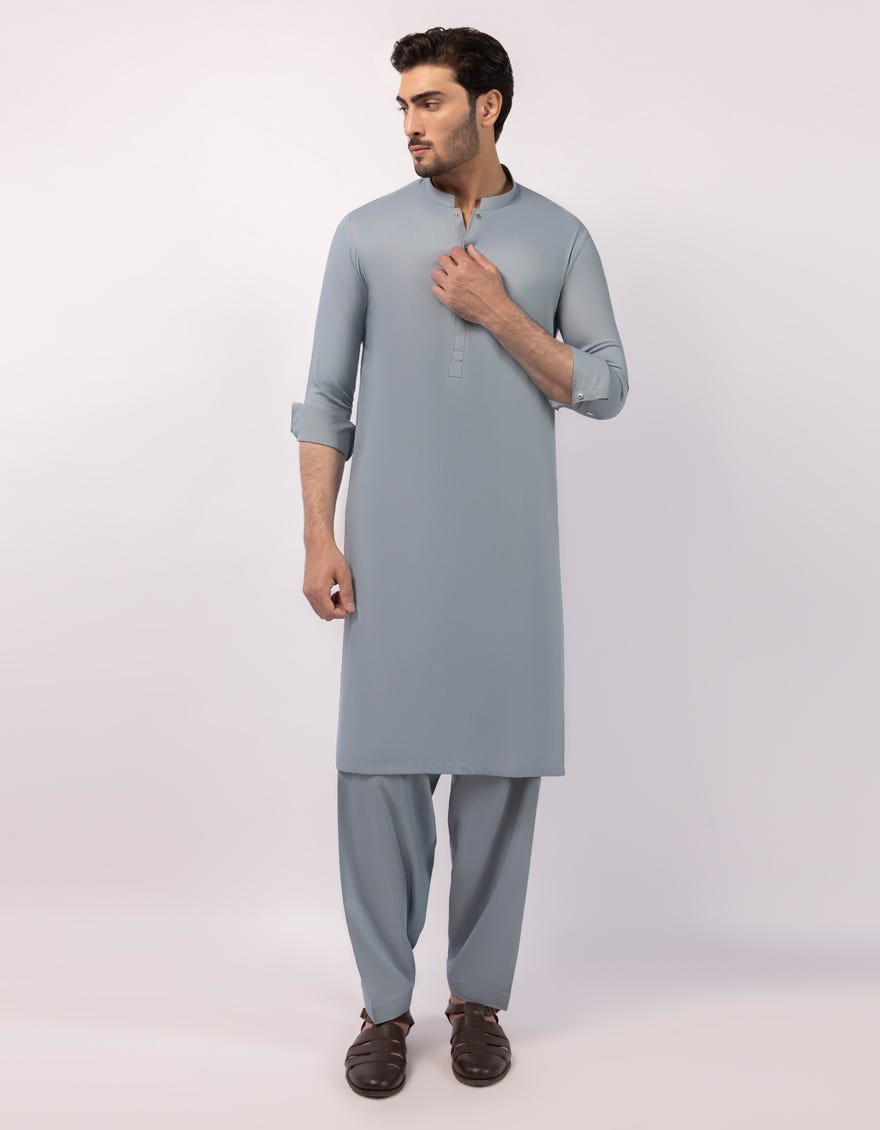 AZURE BLUE CASUAL KAMEEZ SHALWAR