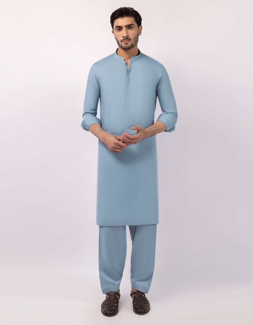 SKY BLUE CASUAL KAMEEZ SHALWAR