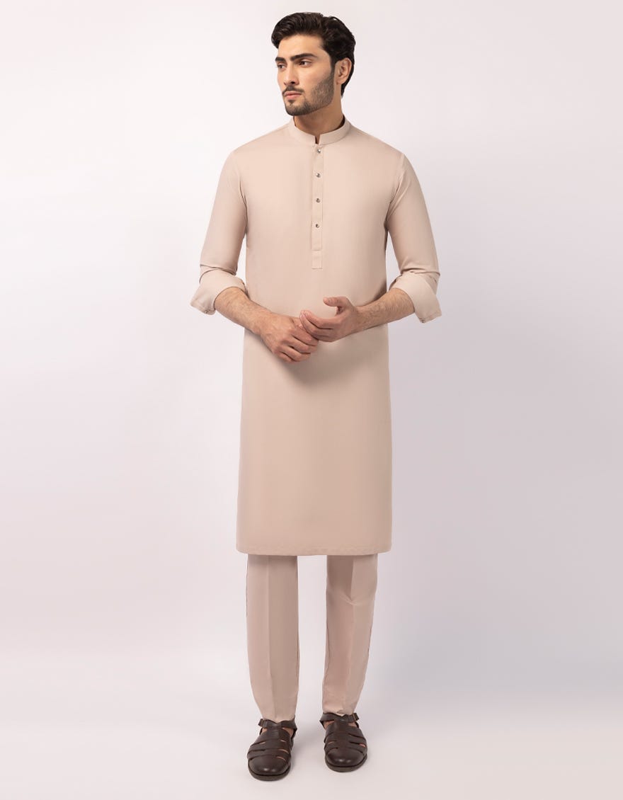 TEA PINK CASUAL KURTA TROUSERS