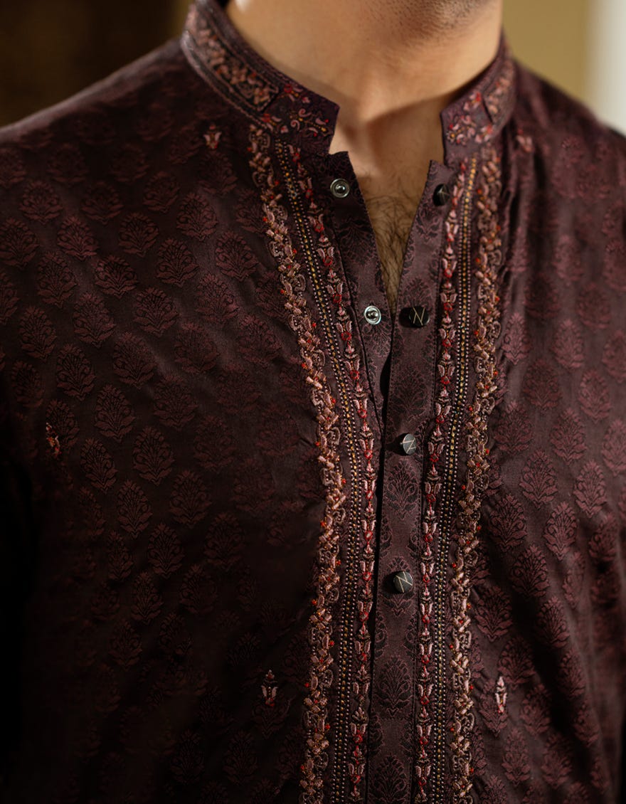maroon-jacquard-special-kurta-jjkspa48233
