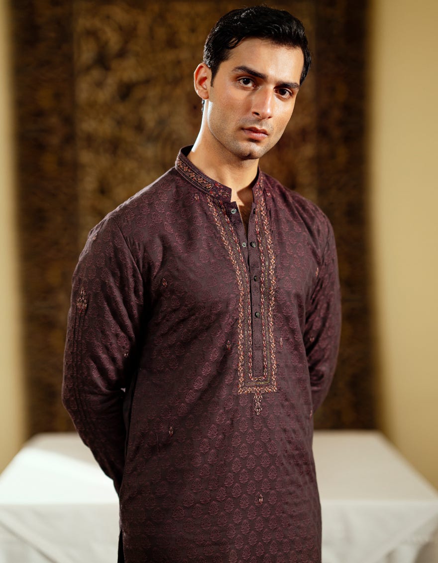 maroon-jacquard-special-kurta-jjkspa48233