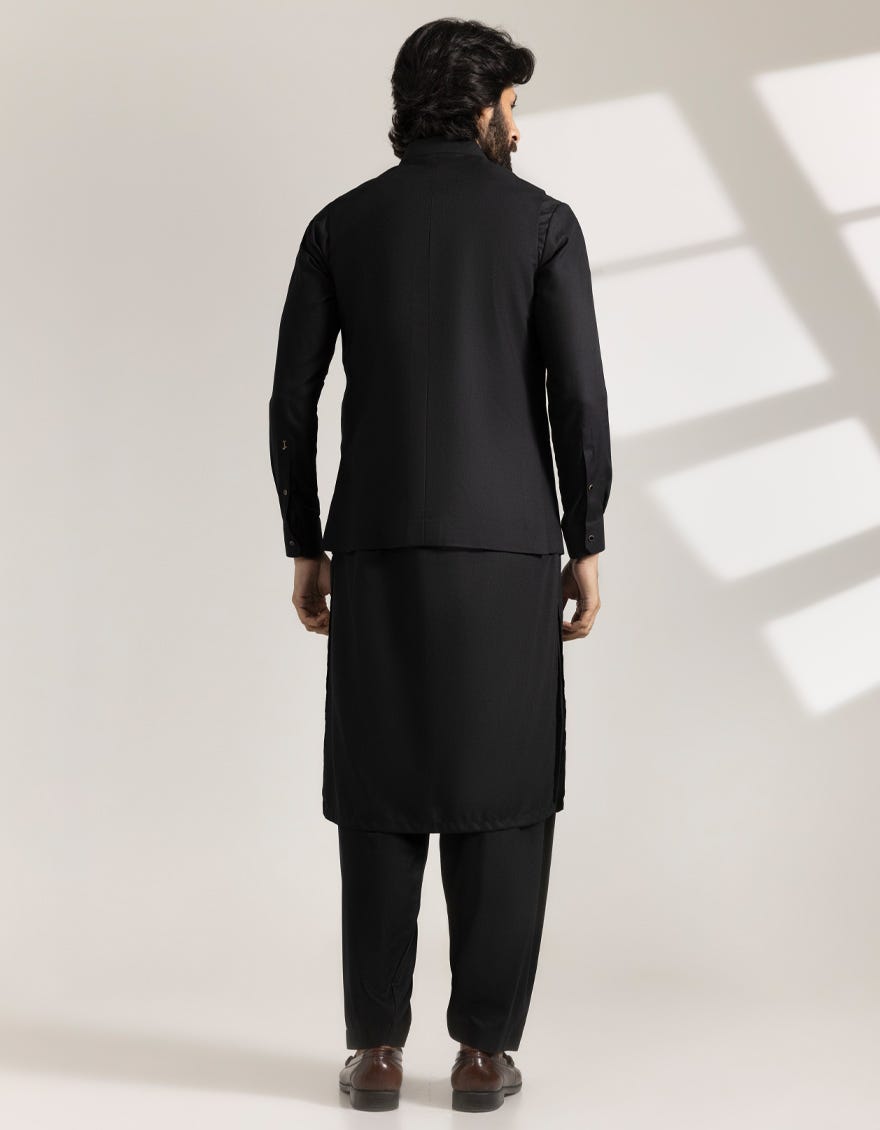 black-blended-casual-kameez-shalwar-waistcoat-jjksvca47521