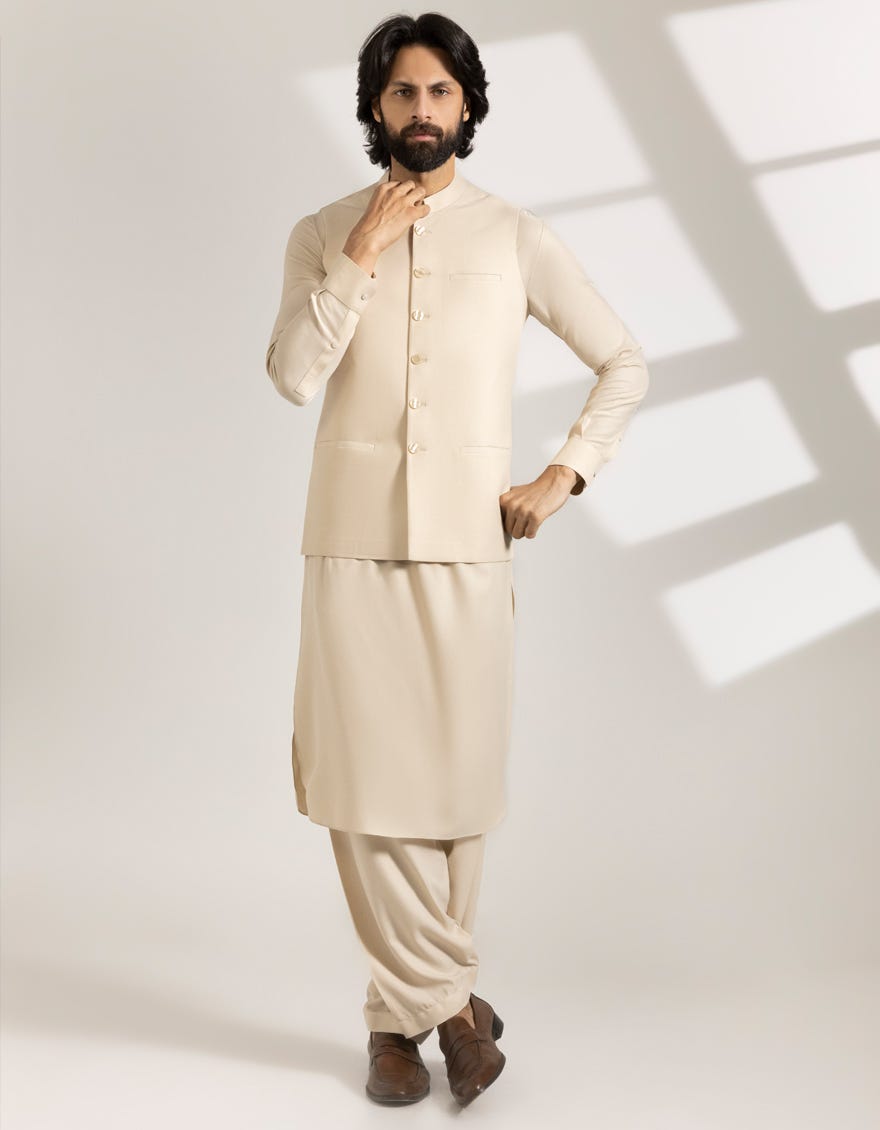 sand-blended-casual-kameez-shalwar-waistcoat-jjksvca47523