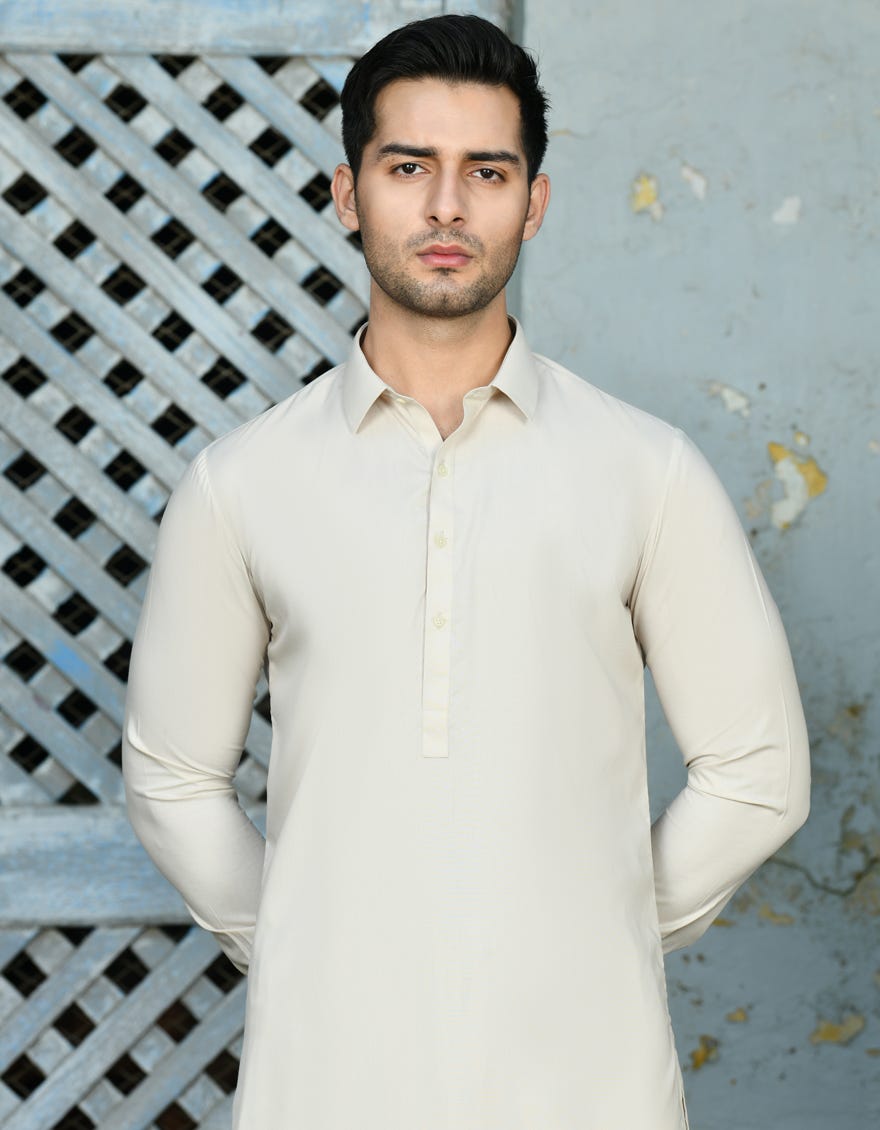 Fawn Blended Unstitched Kameez Shalwar Fabric | Jjms-2715