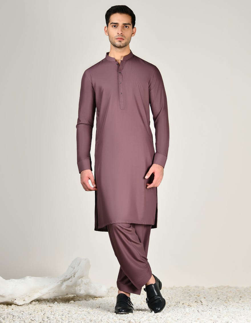 MAUVE BLENDED UNSTITCHED KAMEEZ SHALWAR FABRIC | JJMS-2834