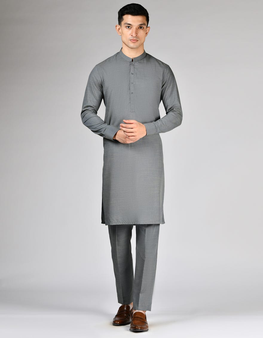 TWO TONE GREEN BLENDED UNSTITCHED KAMEEZ SHALWAR FABRIC | JJMS-2871