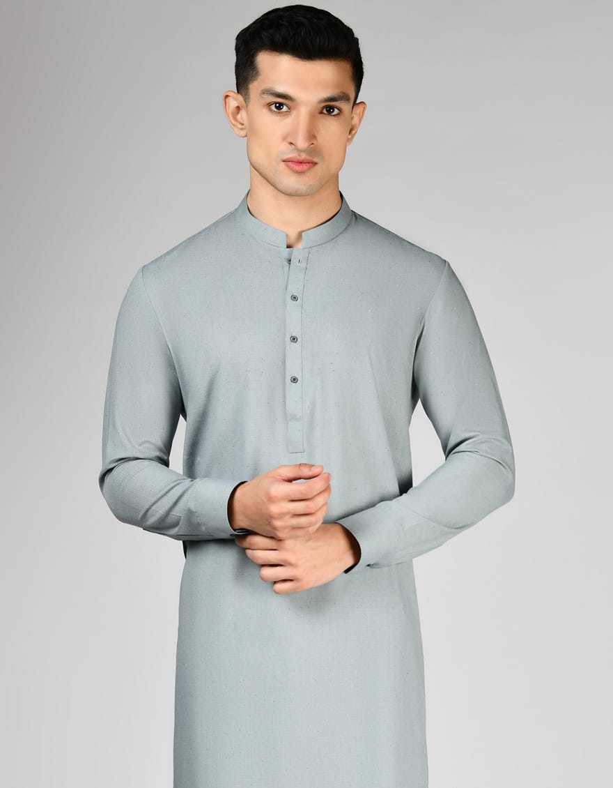 MINT GREEN BLENDED UNSTITCHED KAMEEZ SHALWAR FABRIC | JJMS-2874