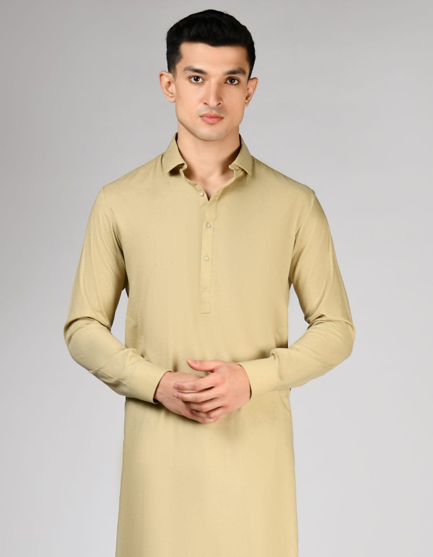 SAND BLENDED UNSTITCHED KAMEEZ SHALWAR FABRIC | JJMS-2876