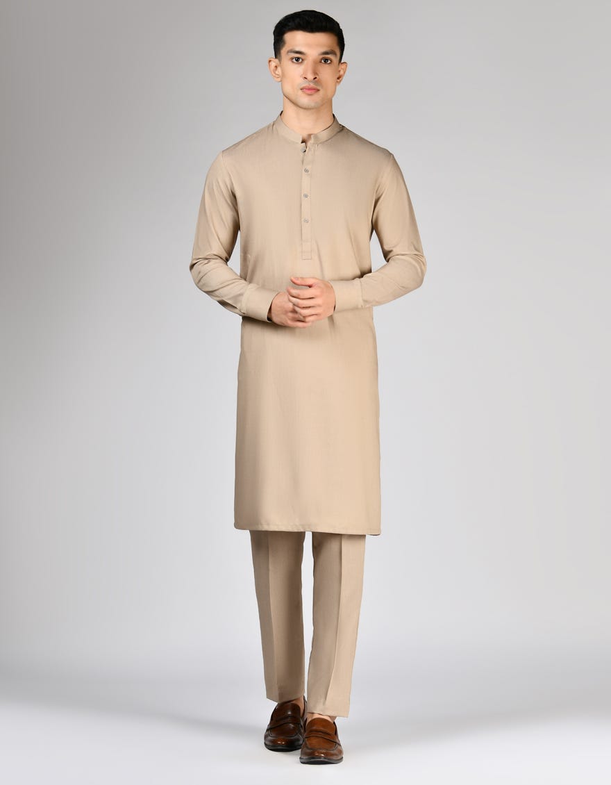 FAWN BLENDED UNSTITCHED KAMEEZ SHALWAR FABRIC
