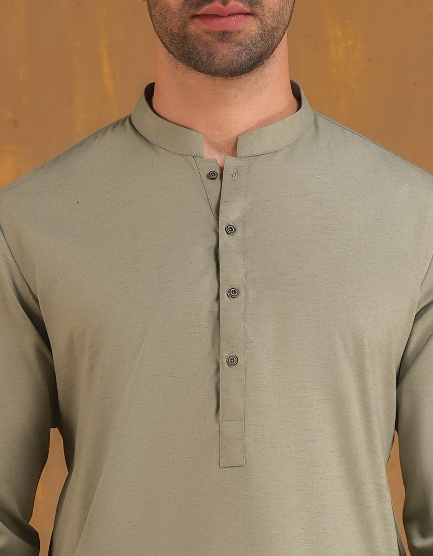 SAGE GREEN BLENDED UNSTITCHED KAMEEZ SHALWAR FABRIC