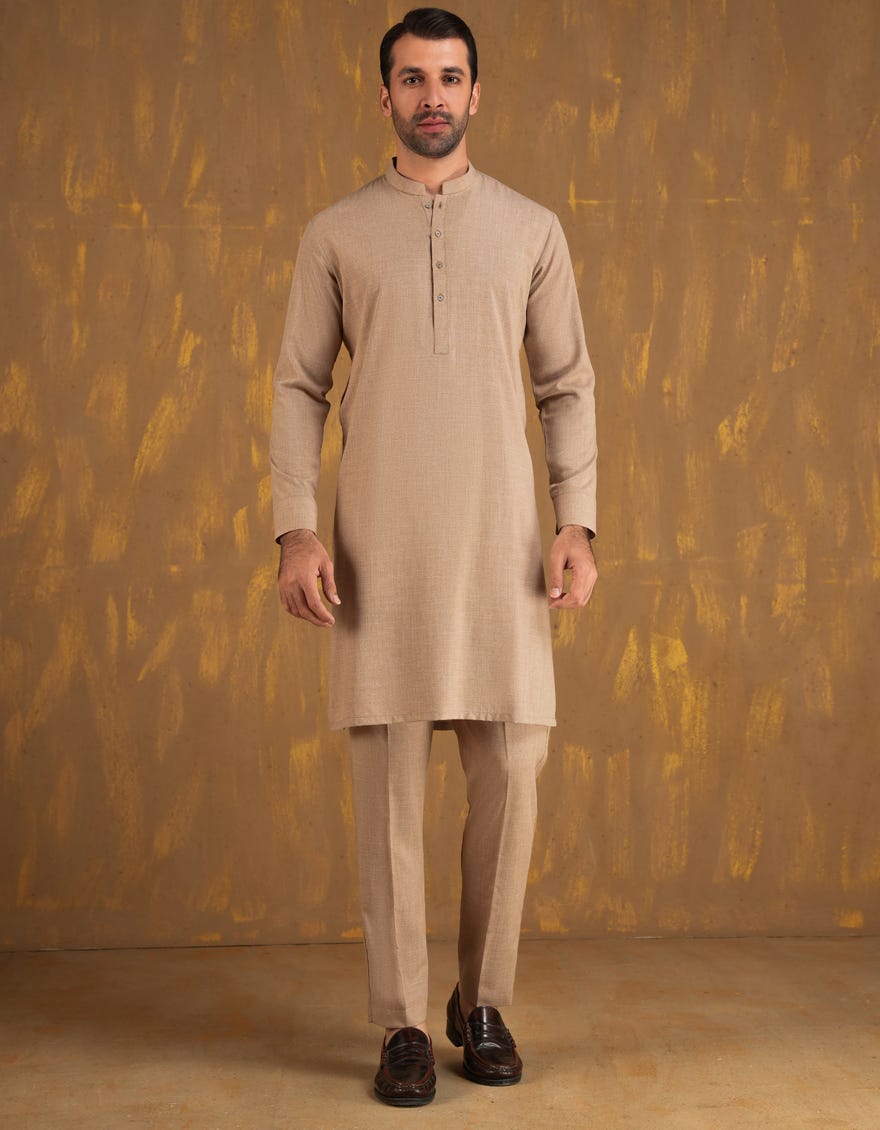 FAWN BLENDED UNSTITCHED KAMEEZ SHALWAR FABRIC