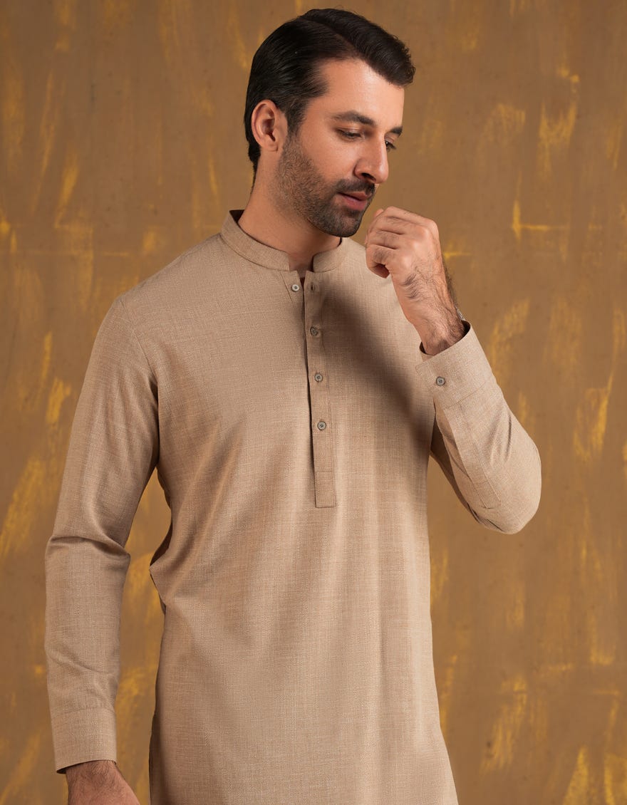FAWN BLENDED UNSTITCHED KAMEEZ SHALWAR FABRIC