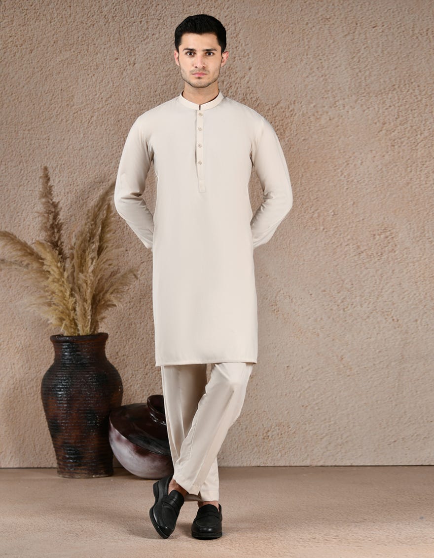 SAND BLENDED UNSTITCHED KAMEEZ SHALWAR FABRIC
