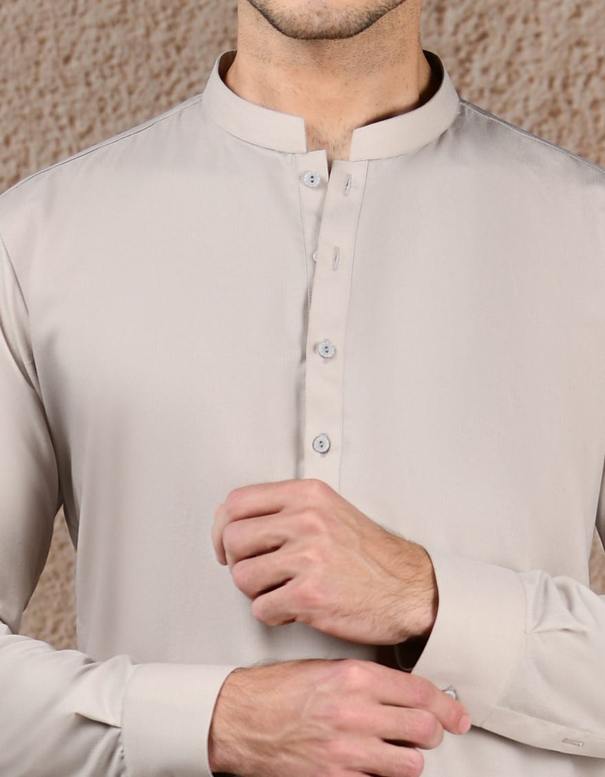 BEIGE BLENDED UNSTITCHED KAMEEZ SHALWAR FABRIC