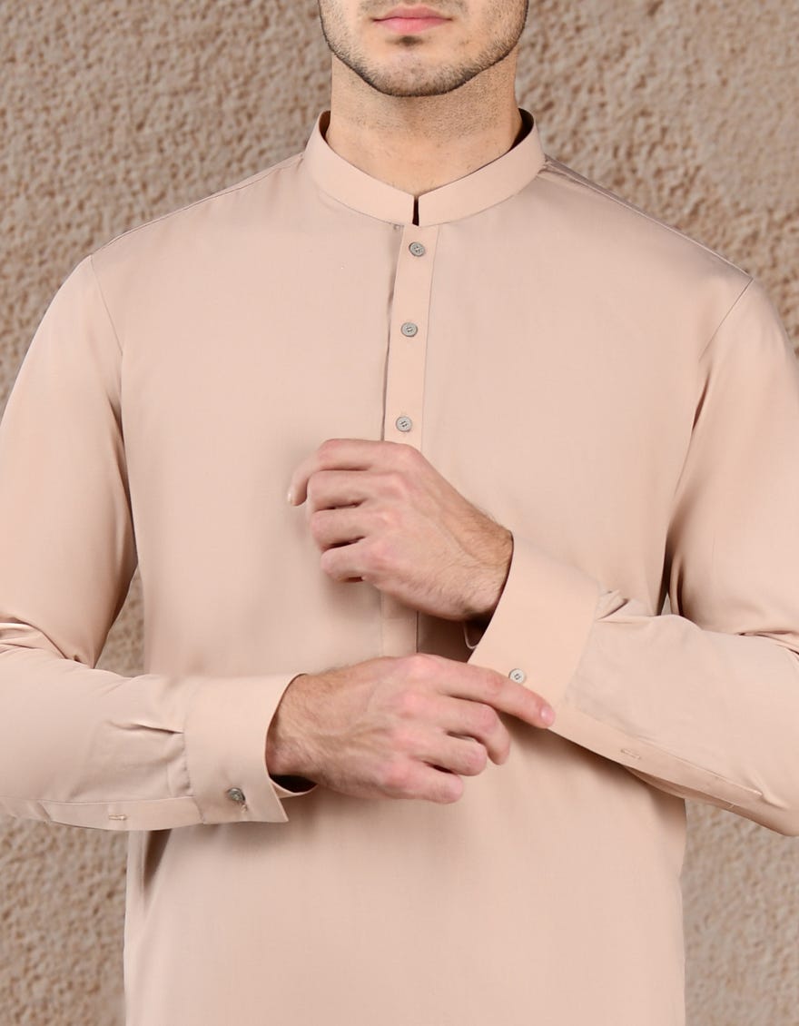 PEACH BLENDED UNSTITCHED KAMEEZ SHALWAR FABRIC