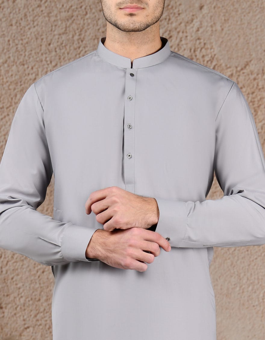 GREY BLENDED UNSTITCHED KAMEEZ SHALWAR FABRIC