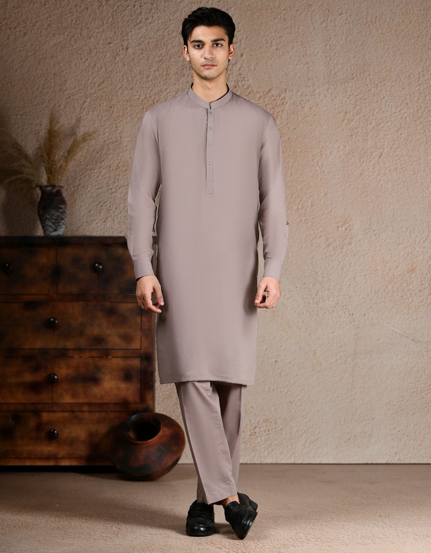 LIGHT BROWN BLENDED UNSTITCHED KAMEEZ SHALWAR FABRIC | JJMS-3103