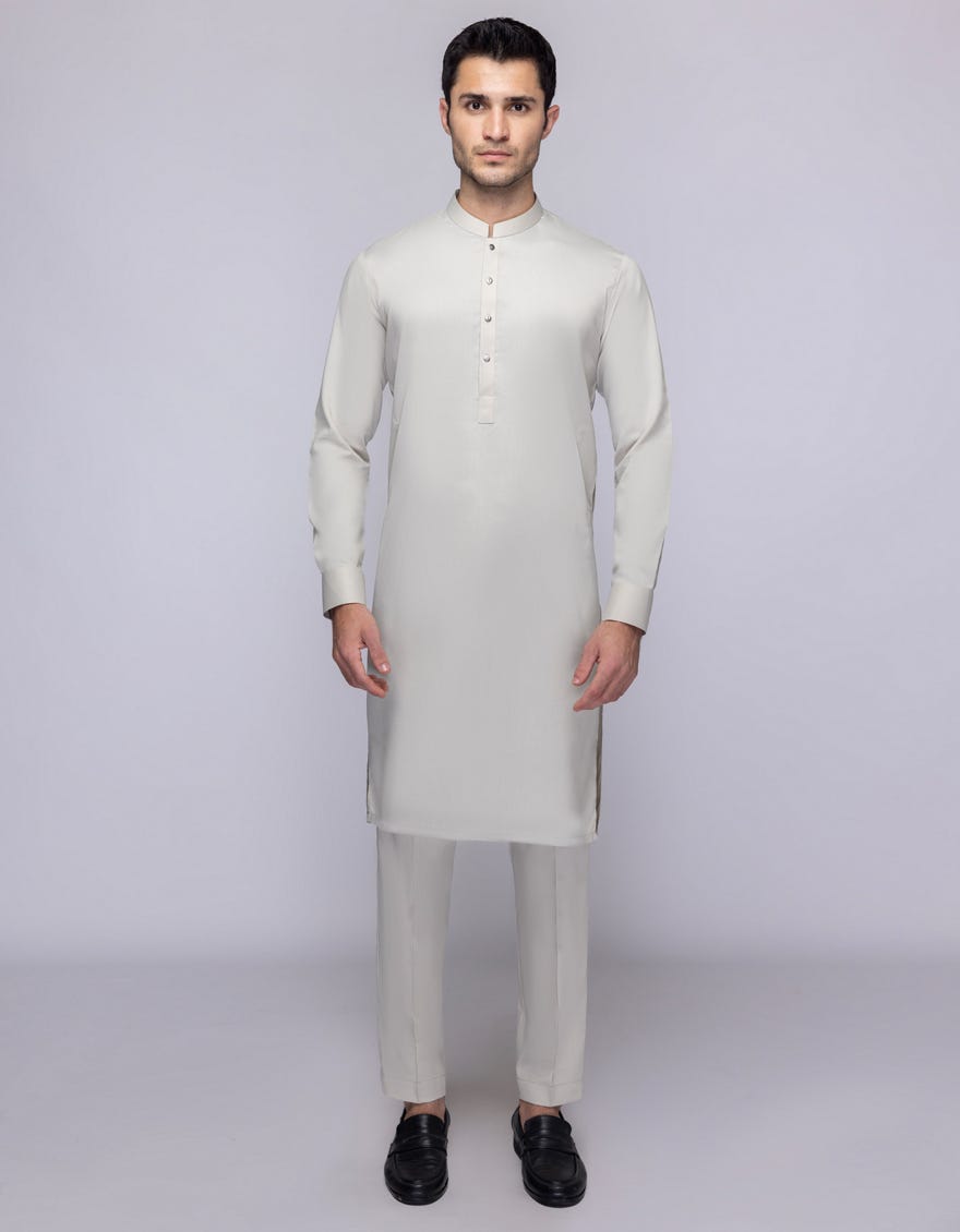 BEIGE BLENDED UNSTITCHED KAMEEZ SHALWAR FABRIC | JJMS-3120