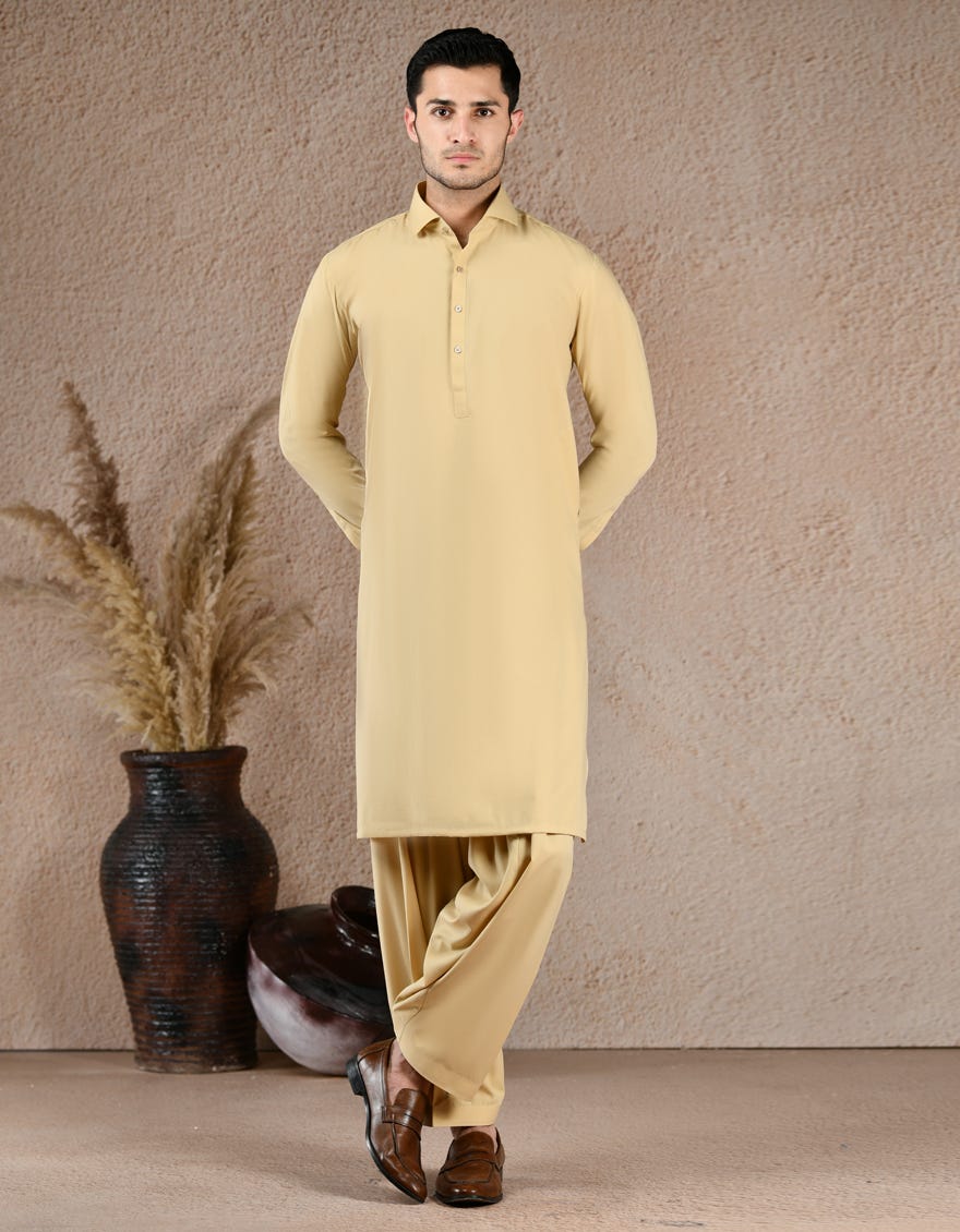 SAND BLENDED UNSTITCHED KAMEEZ SHALWAR FABRIC