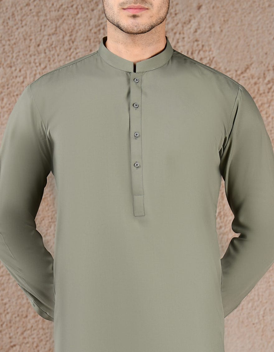 SAGE GREEN BLENDED UNSTITCHED KAMEEZ SHALWAR FABRIC