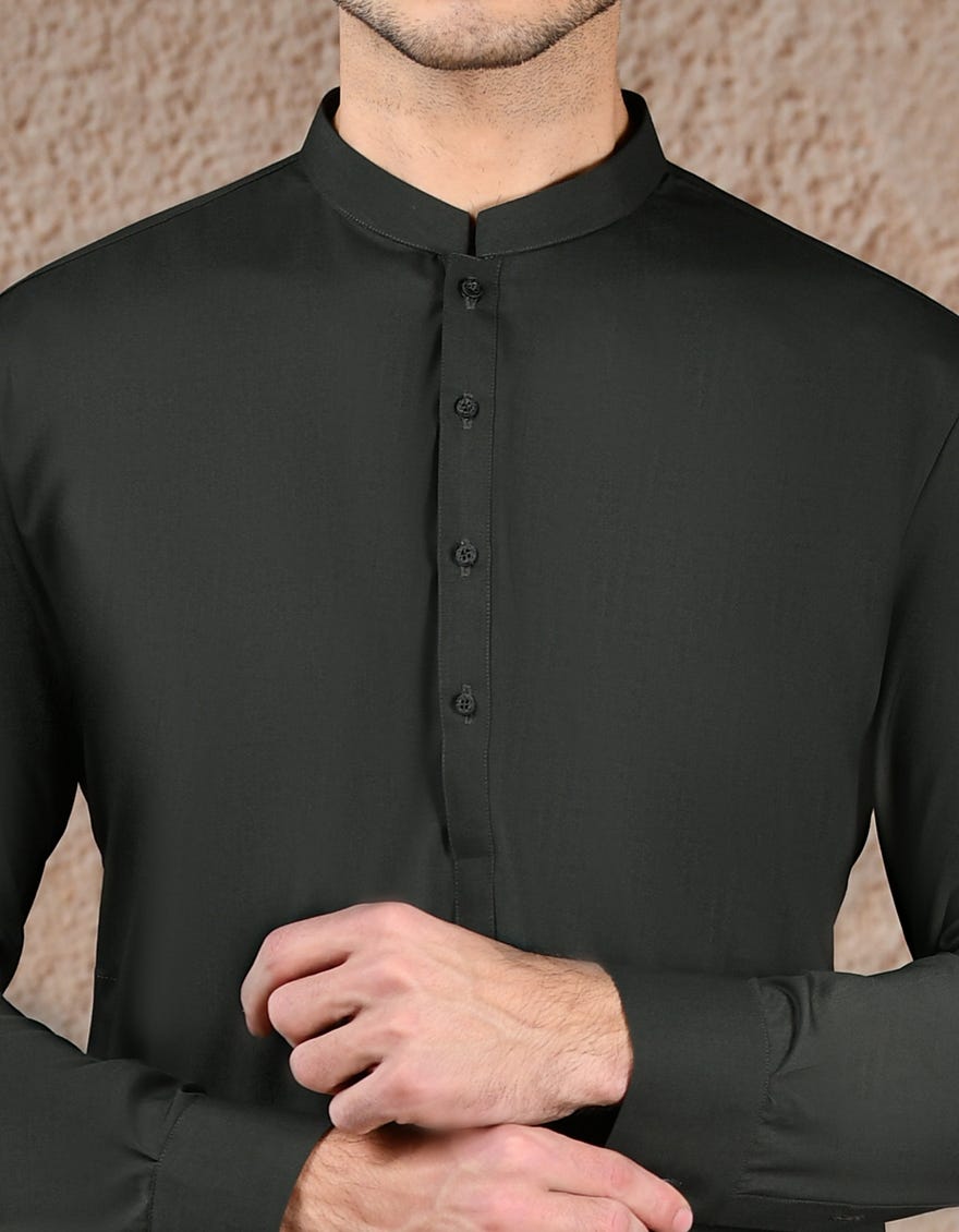 FOREST GREEN BLENDED UNSTITCHED KAMEEZ SHALWAR FABRIC