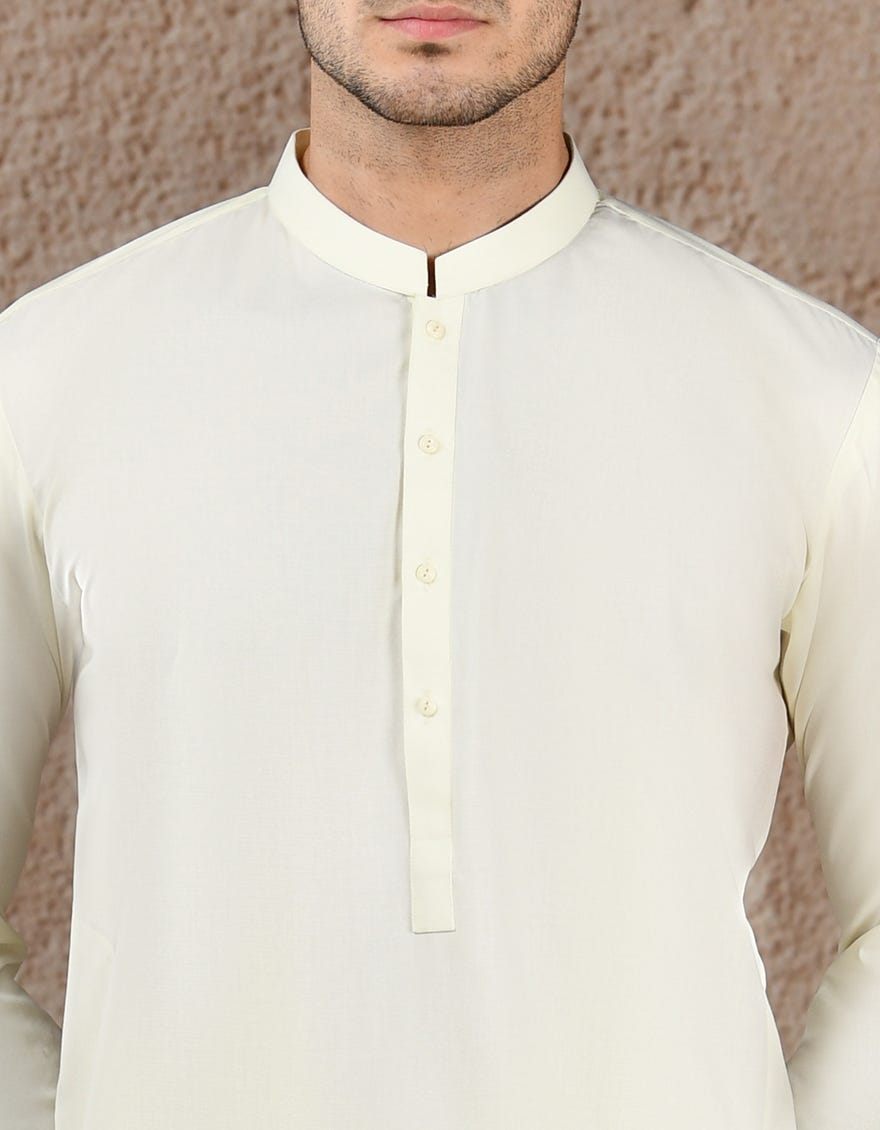 IVORY BLENDED UNSTITCHED KAMEEZ SHALWAR FABRIC