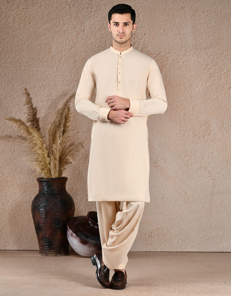 FAWN BLENDED UNSTITCHED KAMEEZ SHALWAR FABRIC