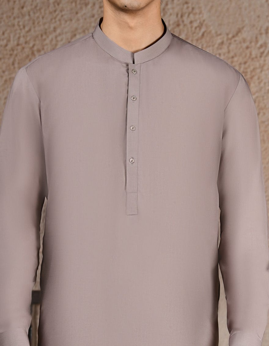 GREY BLENDED UNSTITCHED KAMEEZ SHALWAR FABRIC