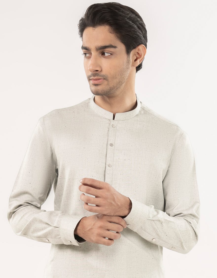 IVORY BLENDED UNSTITCHED KAMEEZ SHALWAR FABRIC