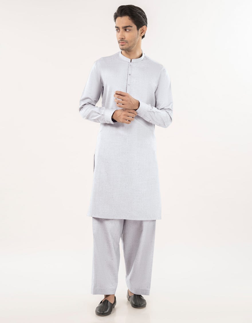 BLUISH GREY BLENDED UNSTITCHED KAMEEZ SHALWAR FABRIC